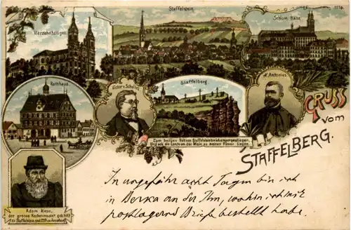 Gruss vom Staffelberg - Staffelstein - Litho -223890