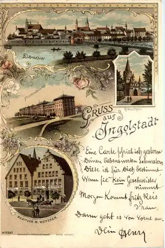 Gruss aus Ingolstadt - Litho -224560