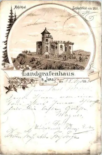 Landgrafenhaus bei Jena - Litho 1898 -221950