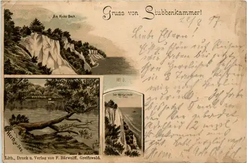 Gruss von Stubbenkammer - Litho 1897 -222016