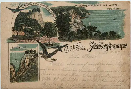 Gruss von Stubbenkammer - Litho 1897 -222066