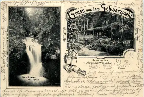 Gruss aus dem Schwarzwald - Geroldsauer Wasserfall -224032