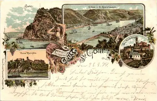 Gruss aus St. Goar - Litho -224754