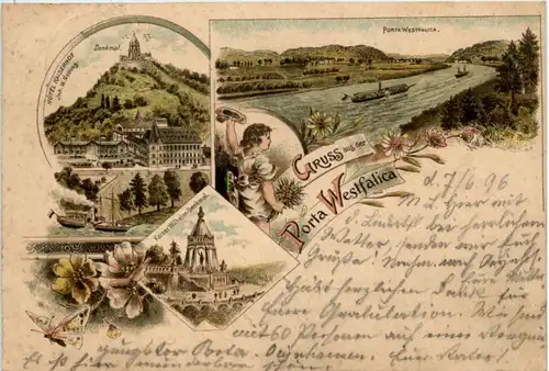 Gruss aus Portta Westfalica - Litho 1896 -222152