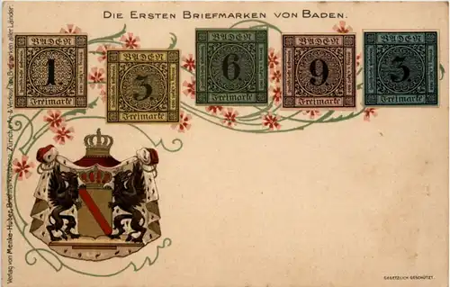 Die ersten Briefmarken von Baden - Litho -222172