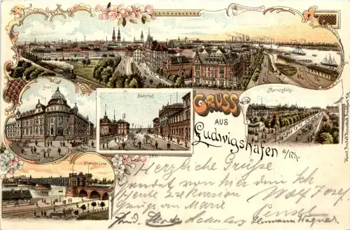 Gruss aus Ludwigshafen - Litho -224834