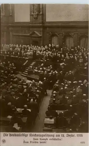 Die denkwürdige Reichstagssitzung 1916 - Berlin -222438