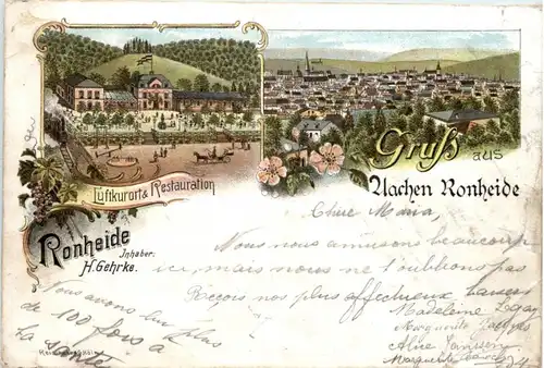 Gruss aus Aachen Ronheide - Litho -224444