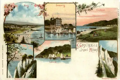 Gruss von der Insel Rügen - Litho -224654