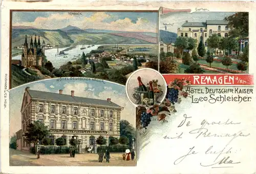 Remagen - Hotel Deutscher Kaiser - Litho -224808