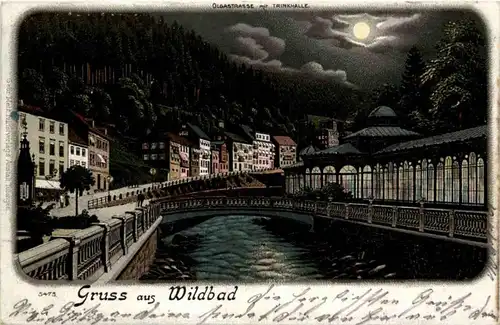 Gruss aus Wildbad - Litho -224078