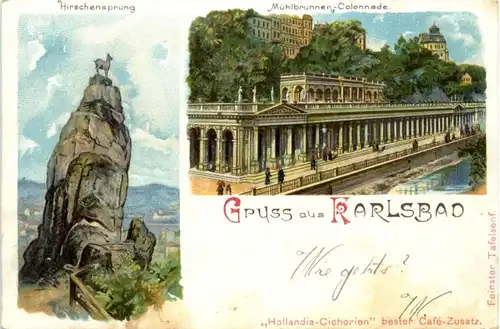 Gruss aus Karlsbad - Litho -224040