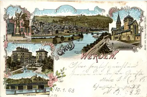 Gruss aus Werden - Litho -224868