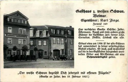 Weimar - Gasthaus zum weissen Schwan -222800