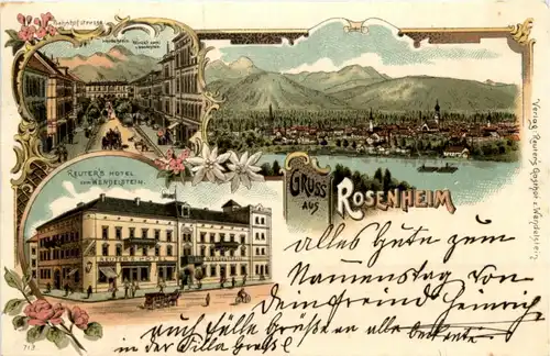 Gruss aus Rosenheim - Litho -225532