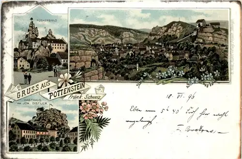 Gruss aus Pottenstein - Litho -223992