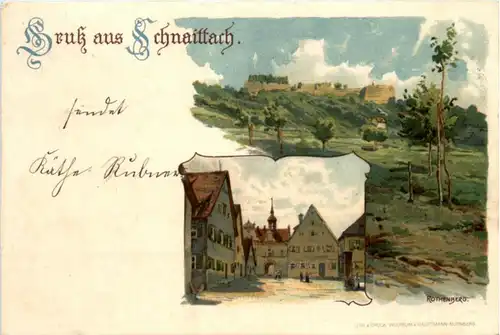 Gruss aus Schnaittach - Litho -225754