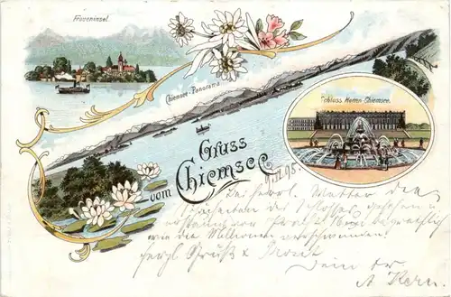 Gruss vom Chiemsee - Litho -224530