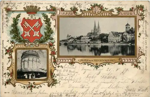 Gruss aus Regensburg - Litho -224512