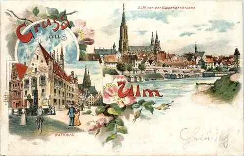 Gruss aus Ulm - Litho -224554