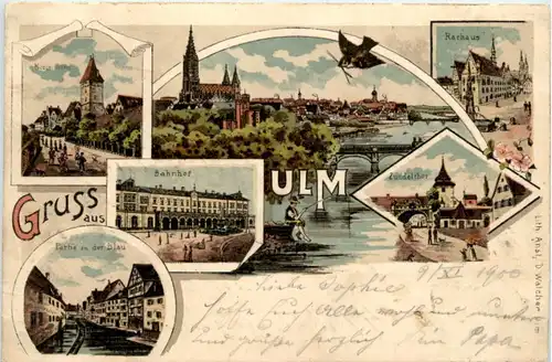 Gruss aus Ulm - Litho -224598