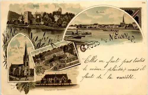 Gruss aus Neuwied - Litho - Bahnpost -224816