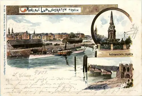 Gruss aus Ludwigshafen - Litho -224836