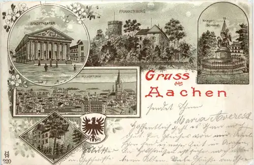 Gruss aus Aachen - Litho -224970