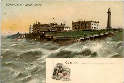 Gruss aus Borkum - Litho -225618