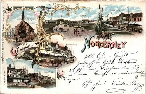 Gruss aus Norderney - Litho -225666