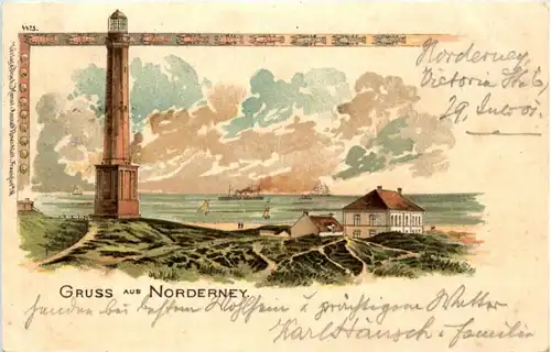 Gruss aus Norderney - Litho -225592