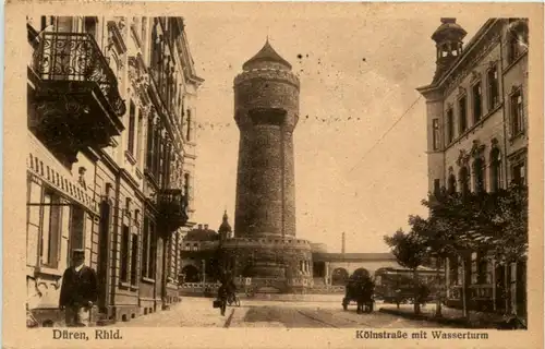 Düren - Kölnstrasse mit Wasserturm -224486