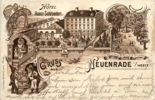 Gruss aus Neuenrade - Litho Hotel Schroeder -224892