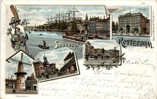 Souvenir van Rotterdam - Litho -225682