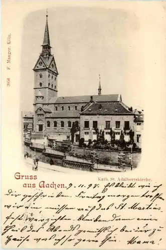 Gruss aus Aachen - Kath. St. Adalbertskirche -225006