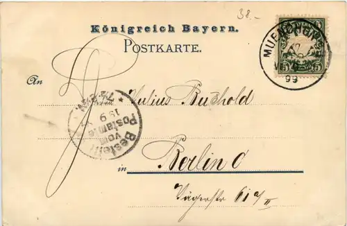 München - Frank & Selz Bankgeschäft - Litho -224548