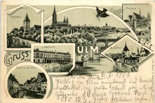 Gruss aus Ulm - Litho -224596