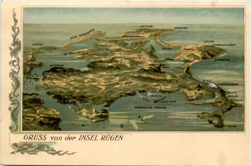 Gruss von der Insel Rügen - Litho -224652