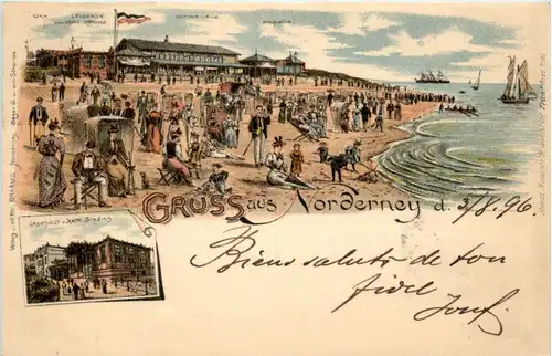 Gruss aus Norderney - Litho -225606