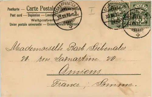 Neujahrsgruss aus Schaffhausen 1900 - Jahreszahl - Litho -226468