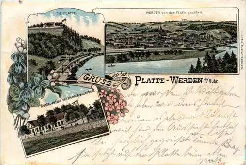 Gruss aus Platte Werden - Litho -226548