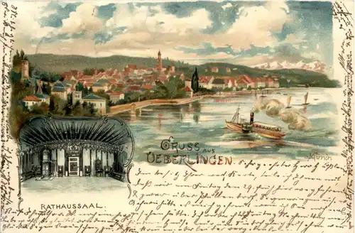 Gruss aus Überlingen - Litho sign. Münch -224070