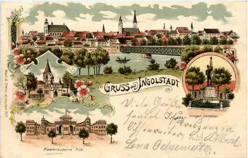 Gruss aus Ingolstadt - Litho -225710