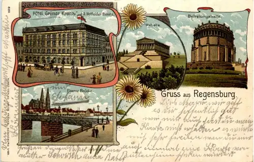 Gruss aus Regensburg - Litho -226972