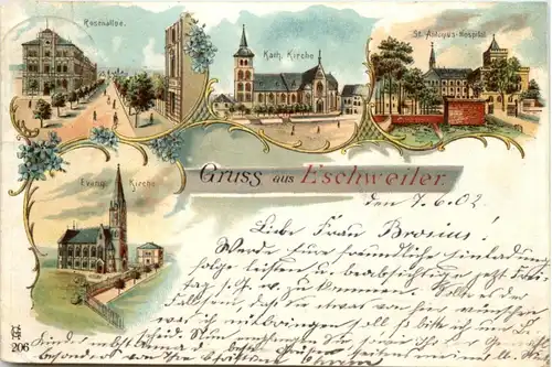 Gruss aus Eschweiler - Litho -225812