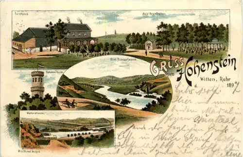 Gruss vom Hohenstein Witten - Litho 1897 -226318