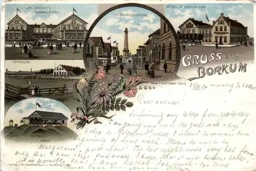 Gruss aus Borkum - Litho 1894 -226388