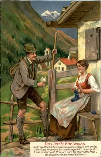 Das letzte Edelweis - Prägekarte -227048