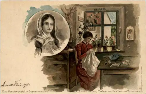 Oberammergau - Passionsspiel - Litho -224590