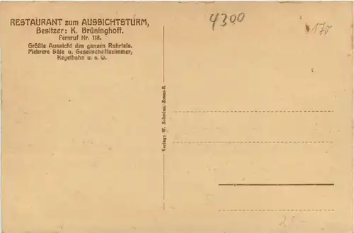 Werden Ruhr - Restaurant zum Aussichtsturm -226574